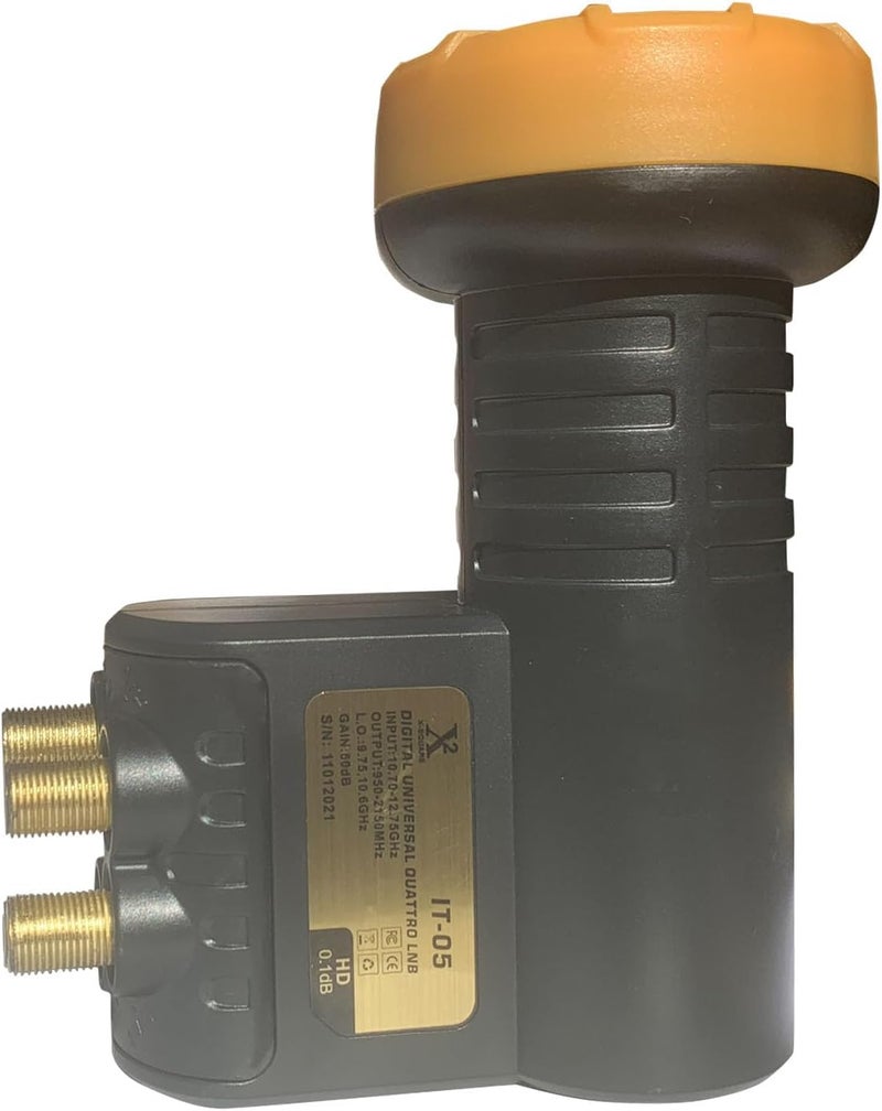 YIYIMIMO Universal Quattro FTA KU Band LNB LNBF 0.1dB Design for Multiswitch Wth Gold-Plated Contacts LTE Filter Get Best Satellite Reception Linear Satellite Dish 4 Port 3D 4K (for Mulitiswitch) - Image 1